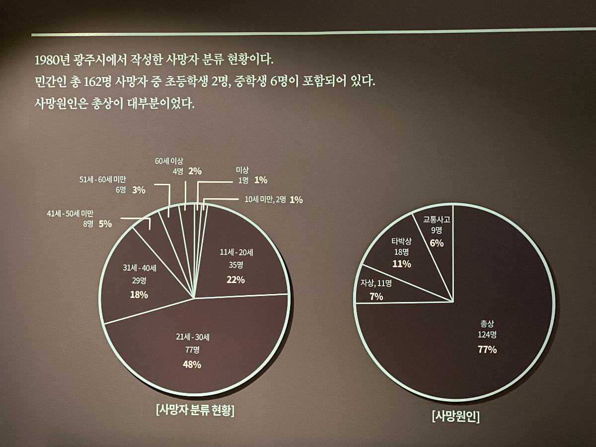 1980년 광주시에서 작성한 사망자 분류 현황