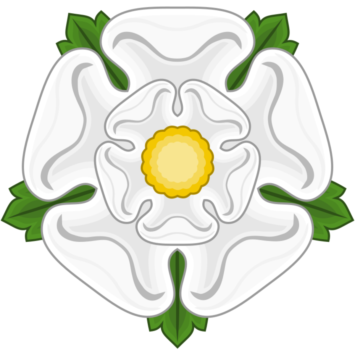 요크 왕가의 흰색 장미 문장(White Rose Badge of York) : Credit: Sodacan / Commons