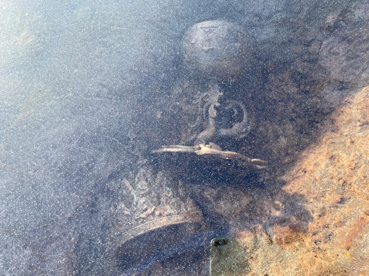 부여능산리사지(扶餘陵山里寺址)  공방지(工房址) 1 : 백제금동대향로(국보 제287호)가 뚜껑과 몸체가 분리된 채 출토된 자리