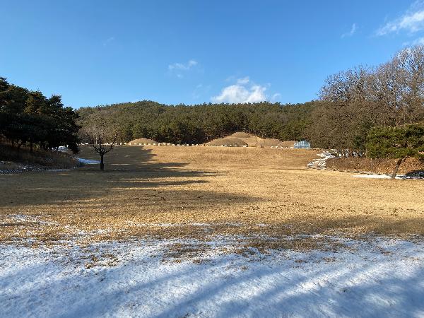 능산리 고분군 (扶餘 陵山里 古墳群)  2 : 현재 사적으로 지정된 고분군은 중앙의 왕릉군 7기이다